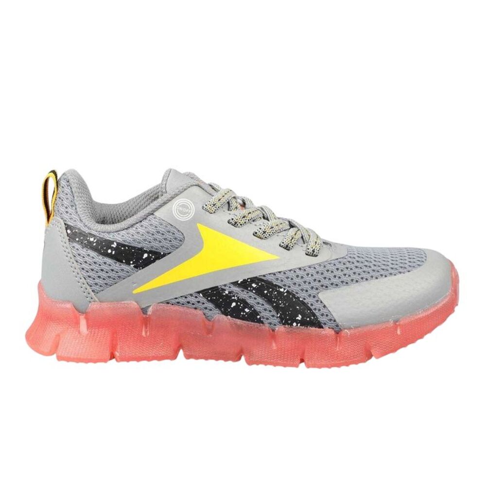 Reebok Childrens/Kids Zig N Glow Flashing Lights Sneakers / Gray
